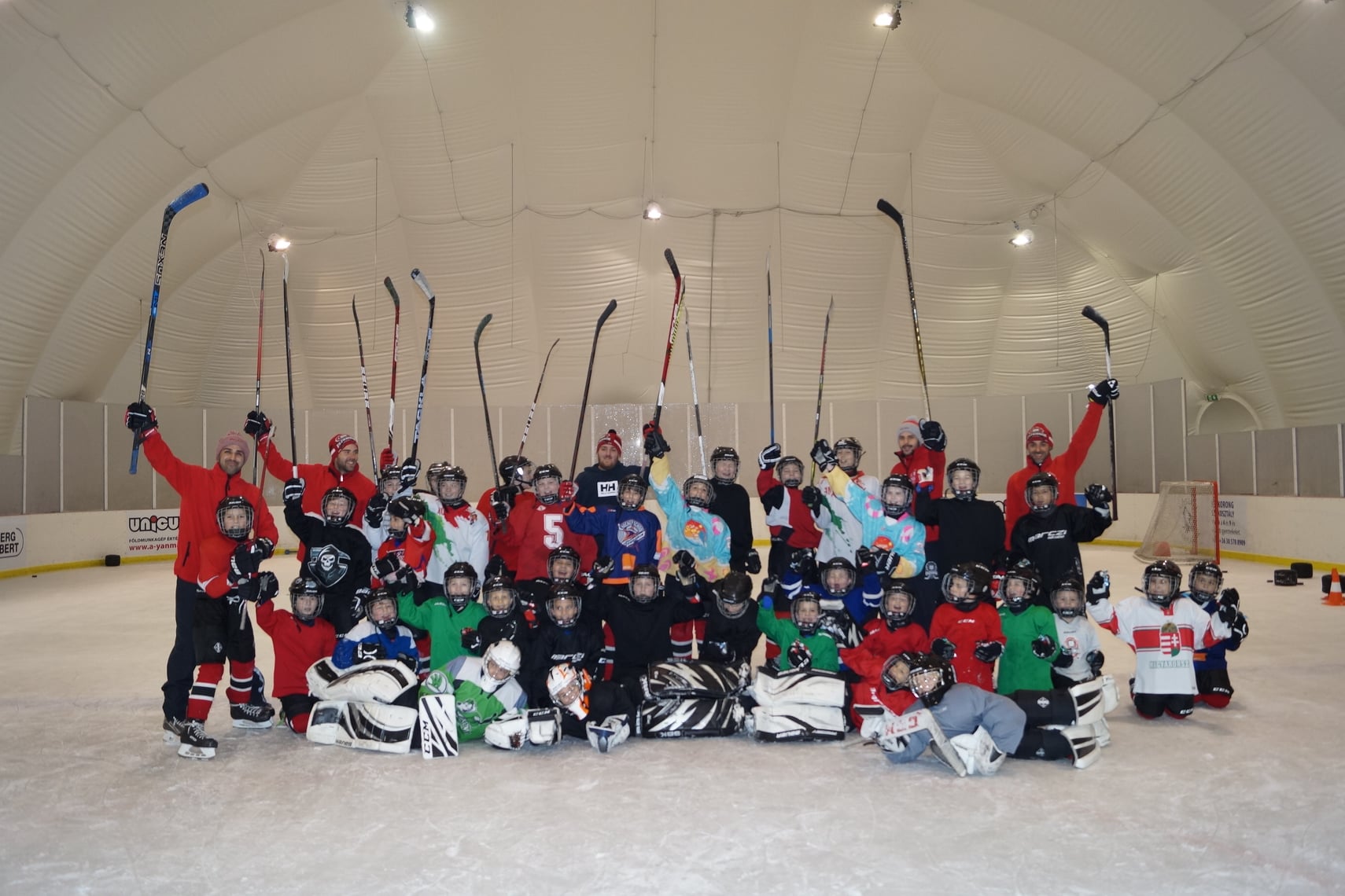 nyugati eszkimók jégkorong csapat csoportkép